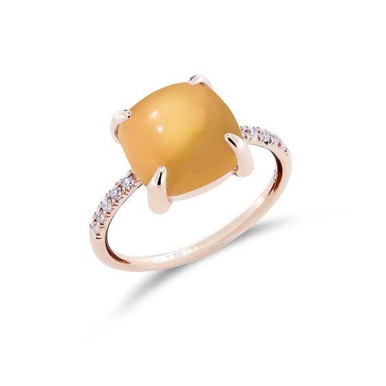 Anello Sangiorgi Preziosi Donna Candy in Oro Diamante 0.10 Ct FA5266R25A001.FIORE ROBERTA - FA5266R25A001.FIORE ROBERTA